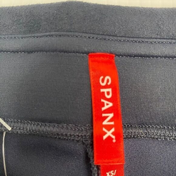 Spanx Women's Faux Suede Leggings Classic Navy Blue High Rise Ankle Size XS NEW - Picture 14 of 14